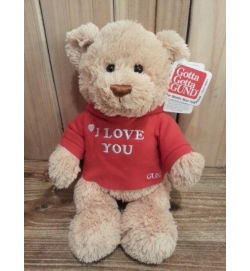 Gund "Message Bear" 12吋米色 "I Love You" 泰迪熊